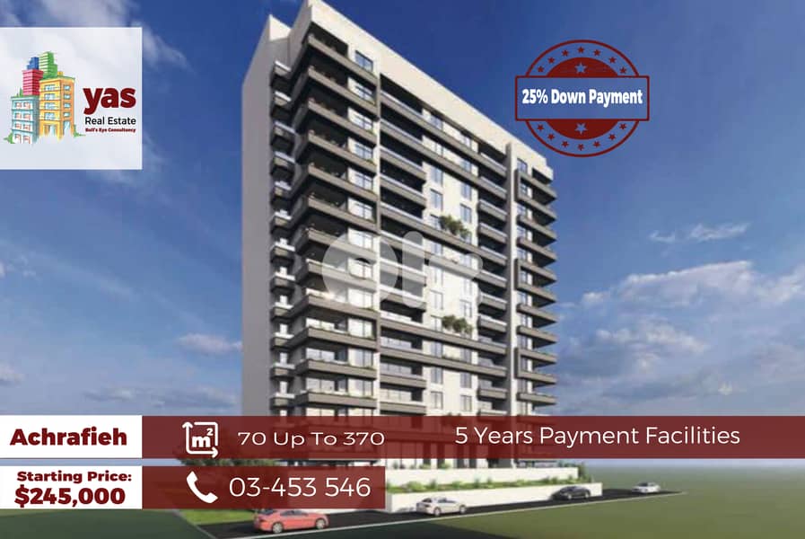 Achrafieh 70m2 Up To 370m2 | 5 Years Payment Facilities | Premium | OH 0