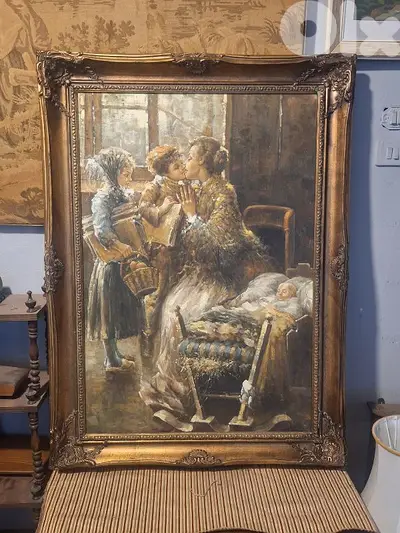 large signed oil painting