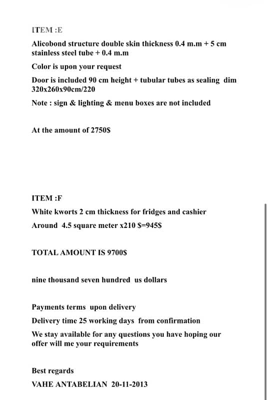 FOR SALE – Complete Indoor Food Kiosk – $2000 7
