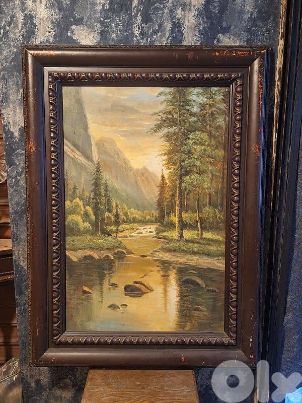 large signed oil painting 0
