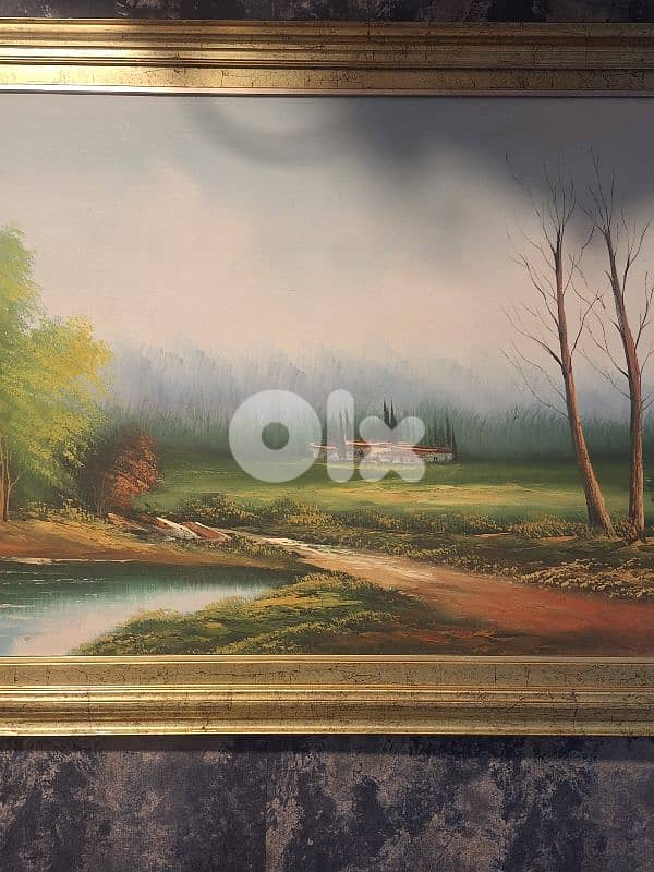 signed european oil painting landscape 3