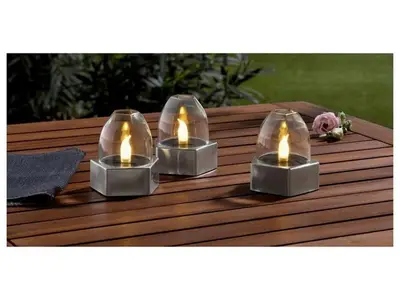 The LIVARNO solar LED lights provide warm ambient lighting