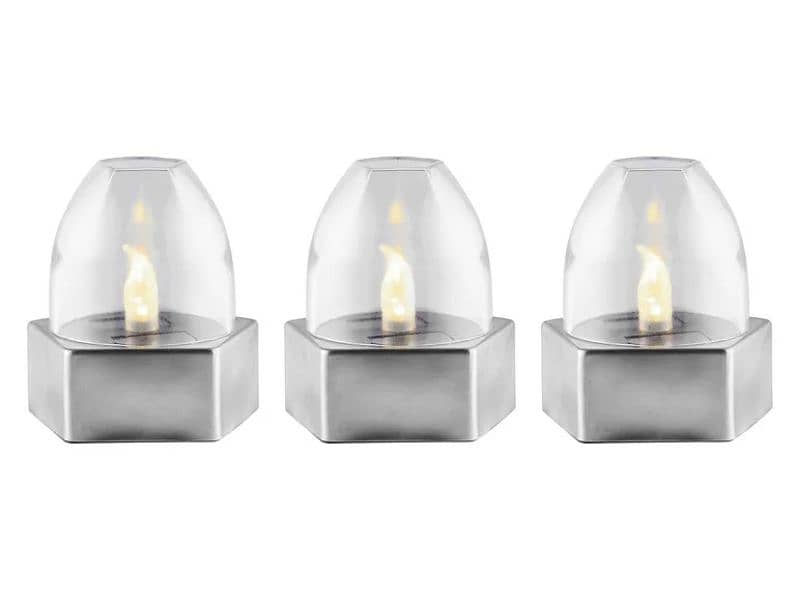 The LIVARNO solar LED lights provide warm ambient lighting 2