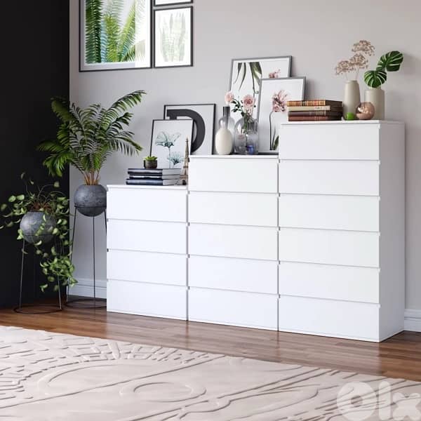 Homfa 6 Drawer White Dresser, Modern Storage Cabinet 1