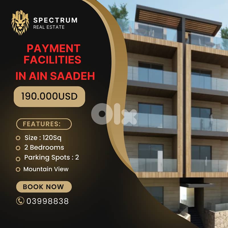 4 YEARS INSTALLMENTS IN AIN SAADEH PRIME HIGH-END, (FA-191) 0