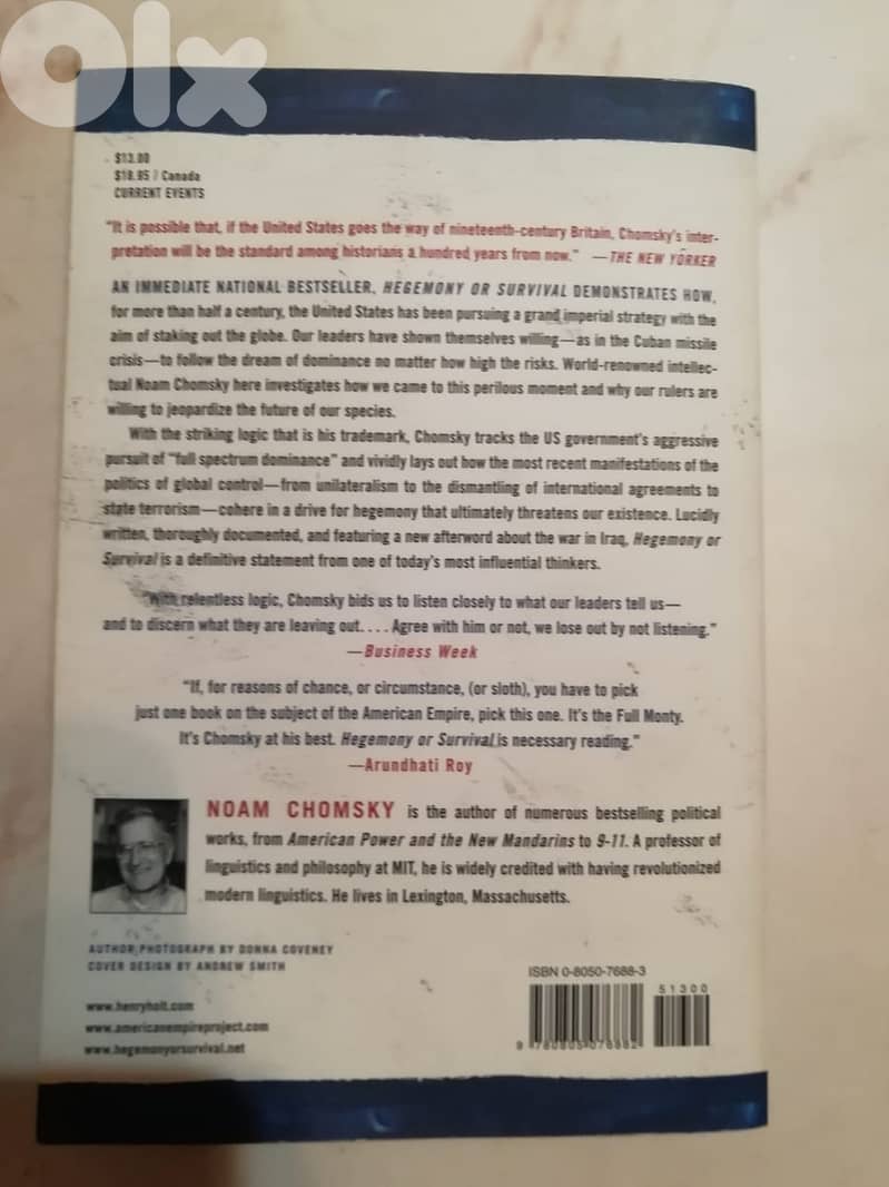 Noam Chomsky : Hegemony or survival : America's quest for global domin 2