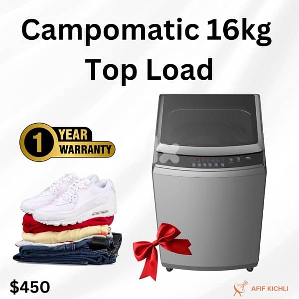 Campomatic Samsung 10-13-16kg TopLoad Washing Machine 2