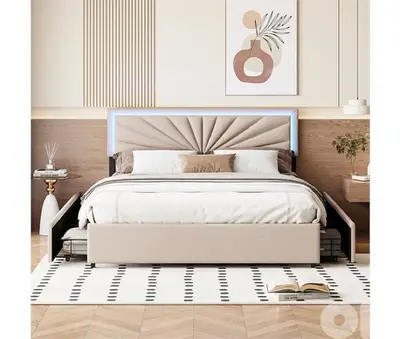 SIMPLE LIFE Bed with LED headboard