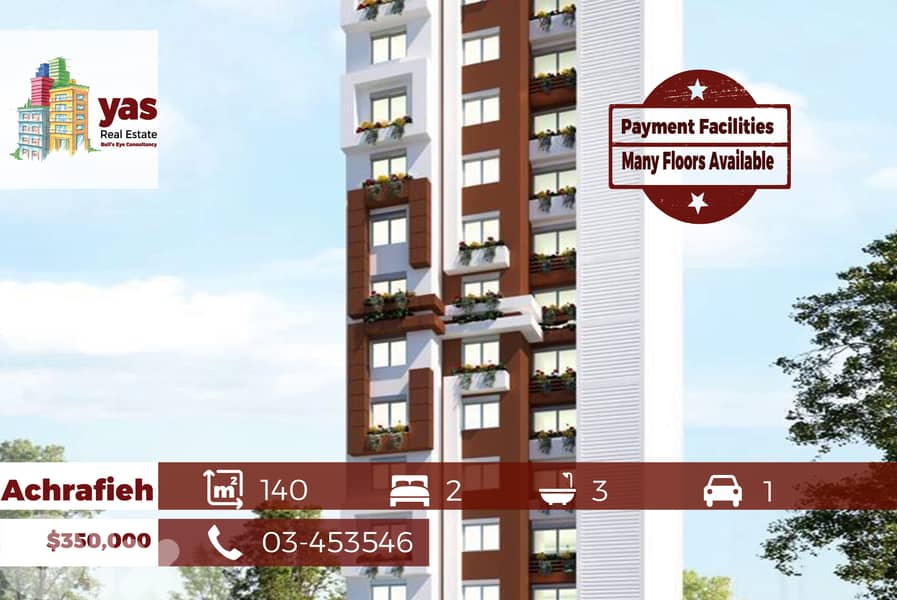 Achrafieh 140m2 | Payment Facilities | Full Floor | Solar Panel |AA/PA 0