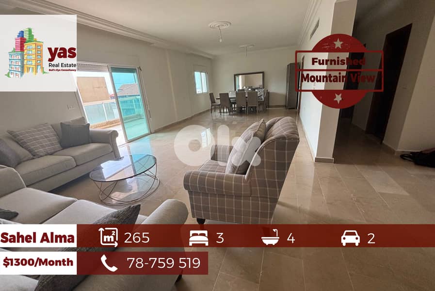 Sahel Alma 265m2 | Furnished | Rent | Mountain View | Quiet | EH/IV 0