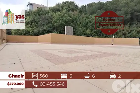 Ghazir 360m2 | New Spacious Duplex | High-End | Payment facilities
