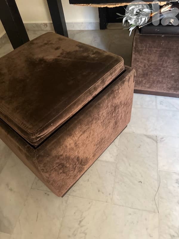 2 chairs , table 2