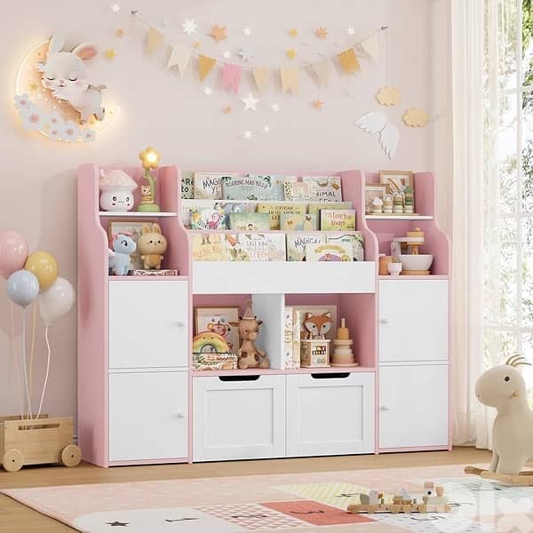 Children's Storage Unit Bookcase with 13 Shelves 7