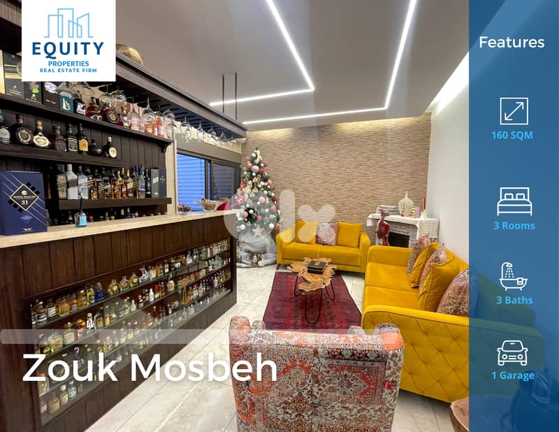 160 SQM Apartment With Terrace For Sale In Zouk Mosbeh #RK134625 0