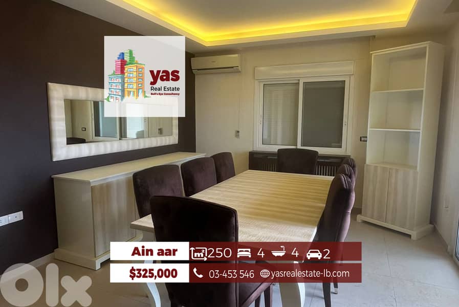 Ain Aar 250m2 | Decorated | Mint Condition | Sea View | SD | 0