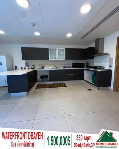 330 sqm Apartment For Sale in Waterfront Dbayeh with Sea View (Marina)