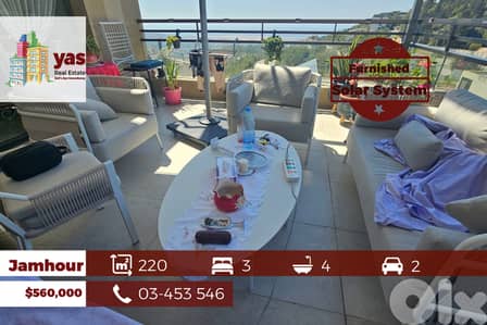 Jamhour 220m2 | 25m2 Terrace | Furnished | Solar System | Decorated|PA Jamhour 220m2 | 25m2 Terrace | Furnished | Solar System | Decorated|PA
