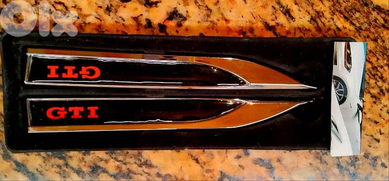 VW Golf GTI Logo Fender Side Emblem Badge 0