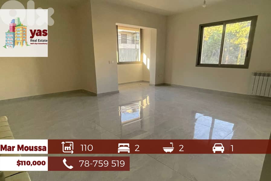 Mar Moussa 110m2 | Calm Area  |Dead End Street | View | OH 0
