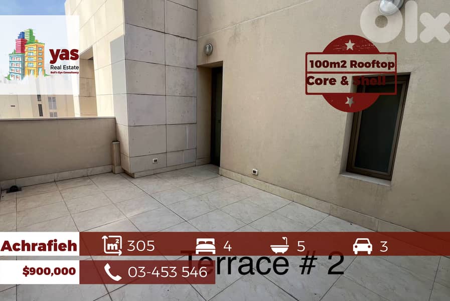 Achrafieh 305m2 | 100m2 Rooftop | Brand New | Classy Area | OH 0