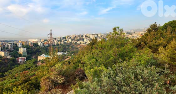 Land for sale in Rabieh/ 30-90%/Open Seaview/Slightly slanted/Dead End