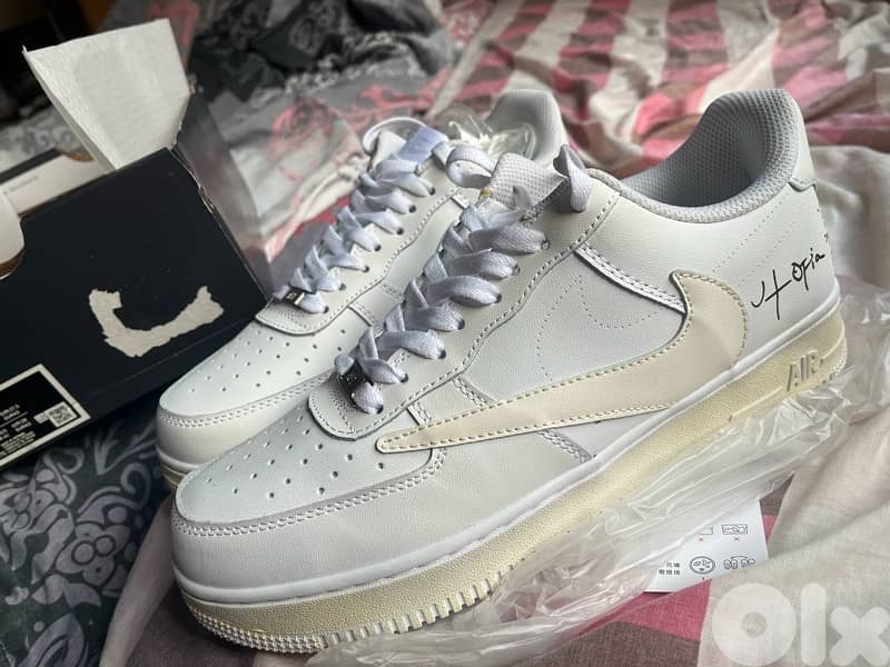 NEW Nike Shoes Air Force Beige and white lastpiece size 43 copy AAAA + 0