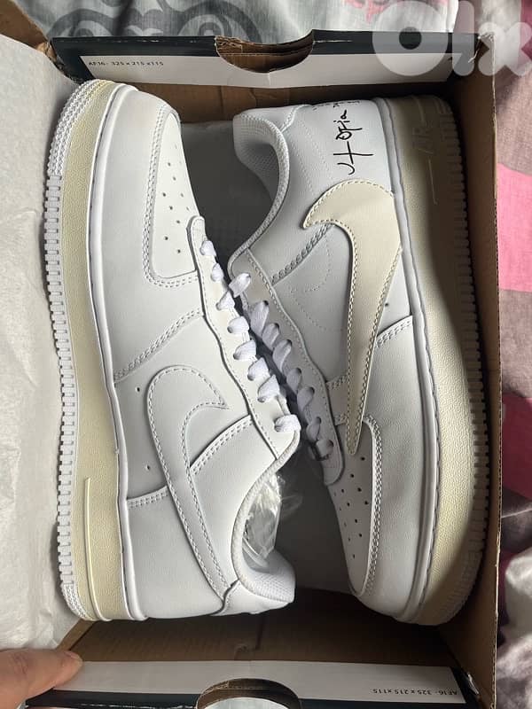 NEW Nike Shoes Air Force Beige and white lastpiece size 43 copy AAAA + 11
