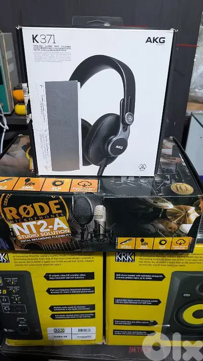 studio music equipment production krk akg behringer rode