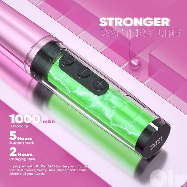 Biomaser TP006 Wireless PMU tattoo Machine - Dual Battery, Swiss Motor 7
