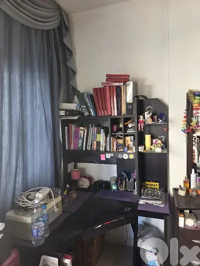 bookshelf with desk