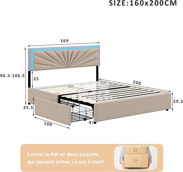Beige Bed 8