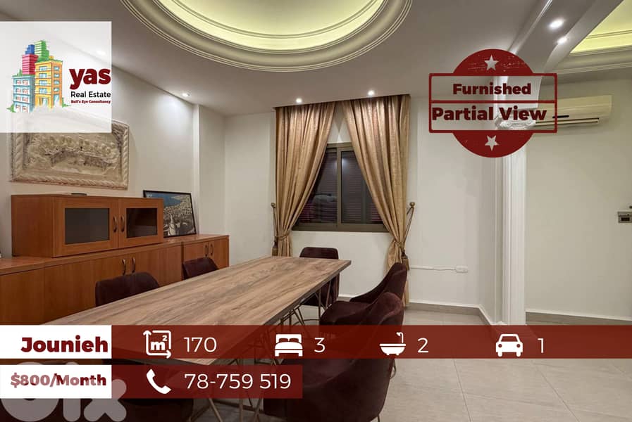 Jounieh 170m2 | Rent | Furnished | Prime Location | Catch  | EH 0