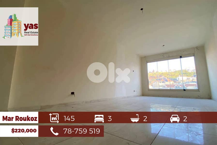 Mar Roukoz 145m2 | New | Partial View | Calm Street | AA/PED 0