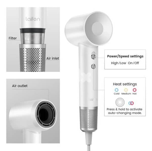 Laifen Swift Pearl White hair dryer (LF03-WHS-EU)  /4$ delivery. 5