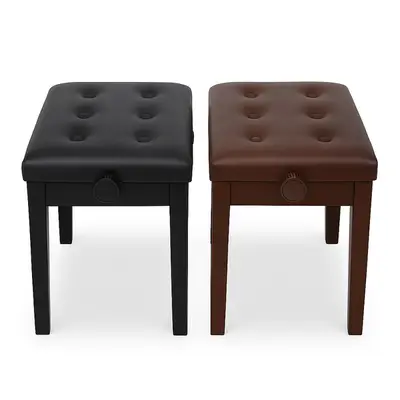 Wooded Adjustable Piano Bench Chair available in Black and Brown