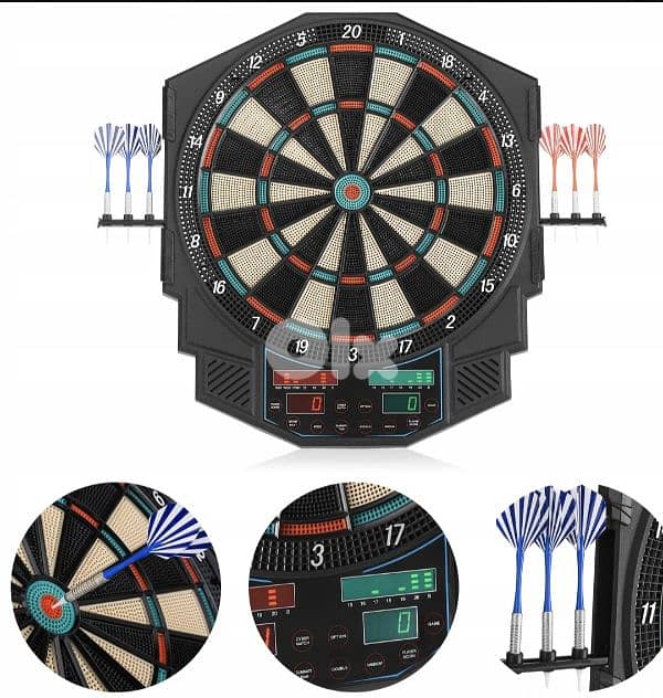 WOLTU LED- DARTBOARD  8 players 27 different  games-  4$ delivery 1