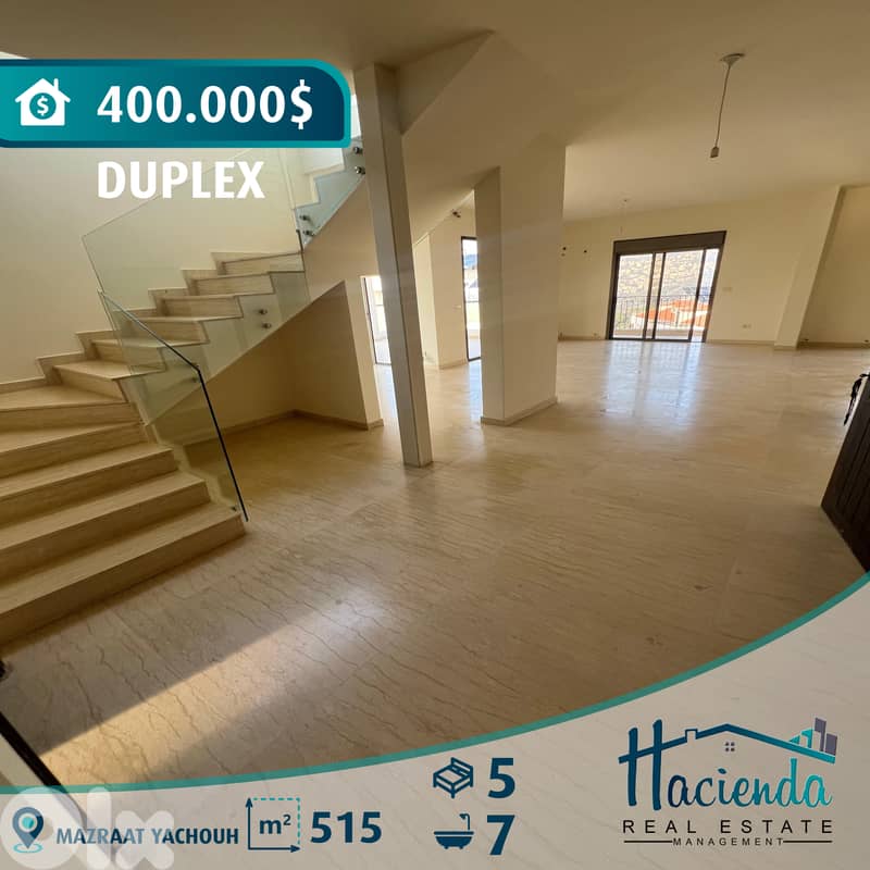 Fancy Duplex For Sale In Mazraat Yachouh 0