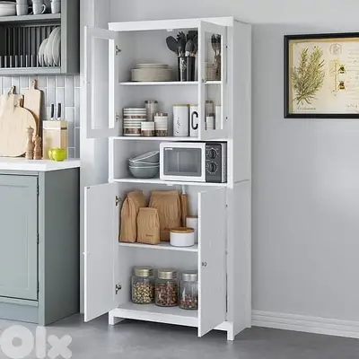 kitchen cabinet and bookcase