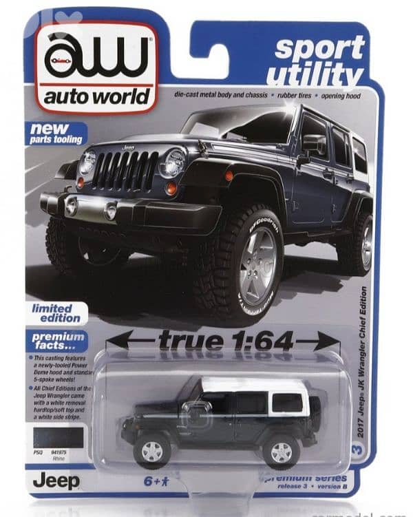 Auto world 2017 Wrangler Chief edition diecast car model 1;64 0
