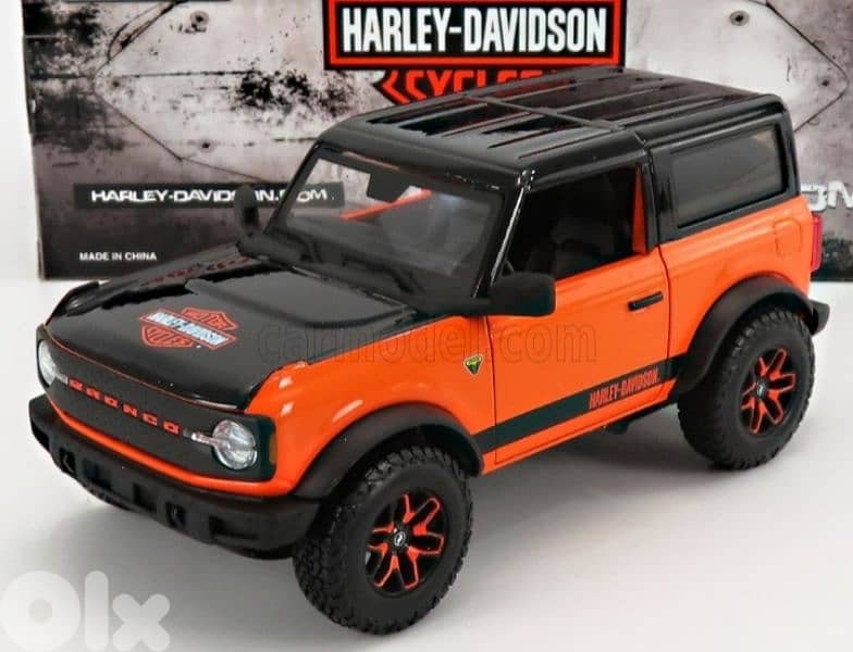 Ford Bronco 2021 (Harley Davidson) diecast car model 1;24 0