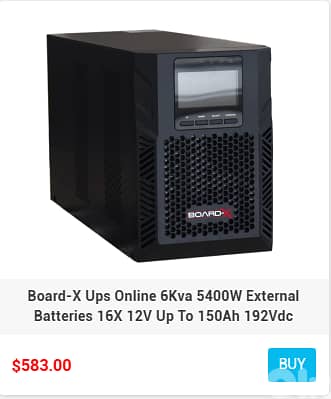 Board-X Ups Online Internal or External Batteries 7