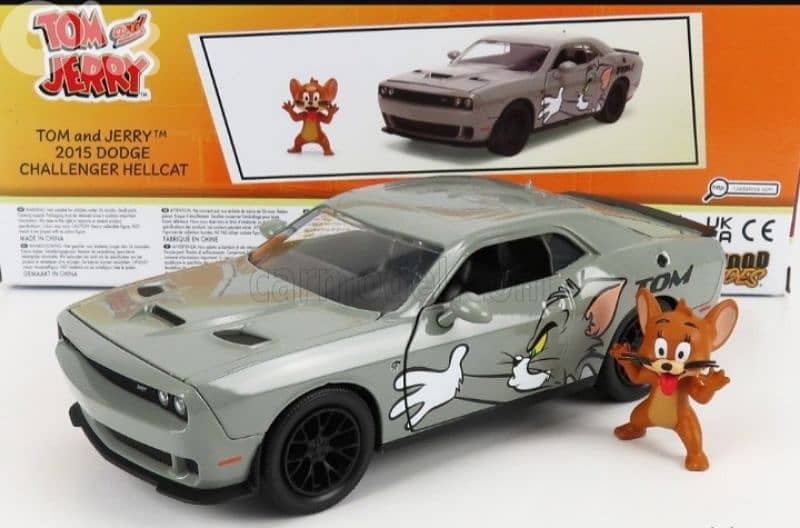 Dodge Challenger Hellcat 2015(Tom & Jerry) diecast car model 1;24 0