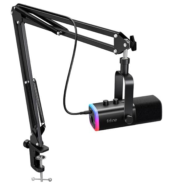 FIFINE AM8 Gaming Microphone Kit ( mic + mixer + arm handle) 1