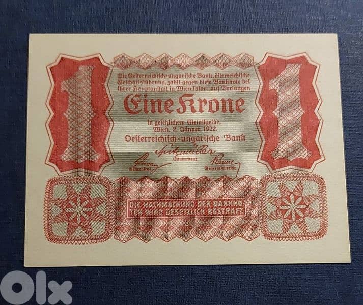 Austrian Empire small 1 Krone 1922 0