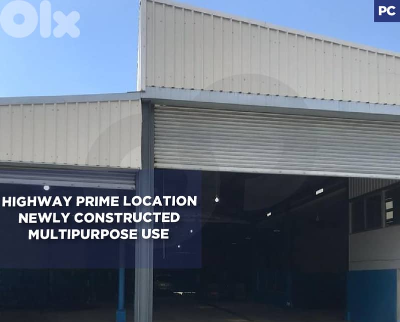 newly constructed warehouse, on the highway, Anfeh- Koura REF#PC129547 0