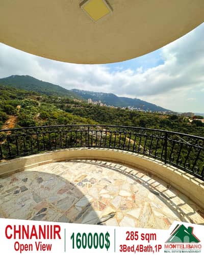285 sqm Apartment For Sale in Chnaniir (شننعير) with Open View