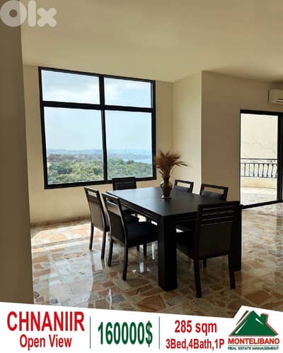 285 sqm Apartment For Sale in Chnaniir (شننعير) with Open View