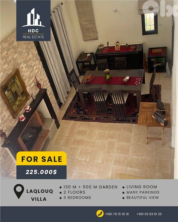 Laqlouq Villa 130 sqm + 500 sqm Garden 0