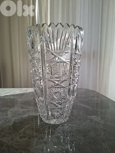 Crystal cut Vase 27 cm