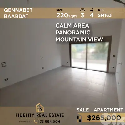 Apartment for sale in Qennabet Baabdat SM163 شقة للبيع في قنابة بعبدات